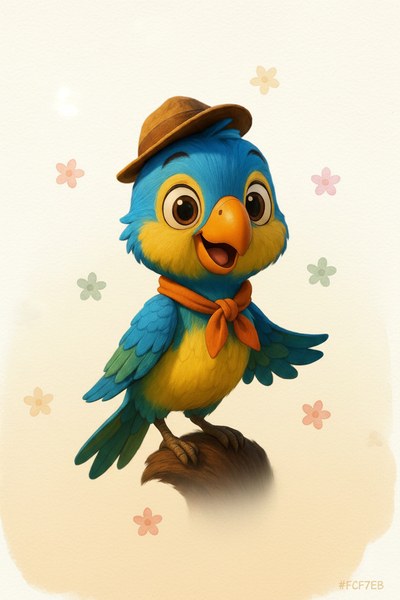 Portrait de Pipo l'oiseau